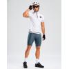 image:imageBikewa Mens Bike Shorts 4D Padded Cycling Shorts for Men Road Riding Biking Bicycle Zipper PocketsBlue Grey