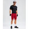 image:imageBikewa Mens Bike Shorts 4D Padded Cycling Shorts for Men Road Riding Biking Bicycle Zipper PocketsRed