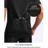 image:imageBikewa Mens Cycling Jersey Moisture Wicking Short Sleeve UPF Half Zip Bike Road Riding Biking Shirts for Men Zipper PocketsBlack