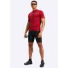 image:imageBikewa Mens Cycling Jersey Moisture Wicking Short Sleeve UPF Half Zip Bike Road Riding Biking Shirts for Men Zipper PocketsDark Red