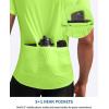 image:imageBikewa Mens Cycling Jersey Moisture Wicking Short Sleeve UPF Half Zip Bike Road Riding Biking Shirts for Men Zipper PocketsFluorescent Green