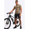 image:imageBikewa Mens Cycling Jersey Moisture Wicking Short Sleeve UPF Half Zip Bike Road Riding Biking Shirts for Men Zipper PocketsKhaki