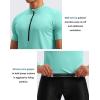 image:imageBikewa Mens Cycling Jersey Moisture Wicking Short Sleeve UPF Half Zip Bike Road Riding Biking Shirts for Men Zipper PocketsLight Green