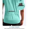 image:imageBikewa Mens Cycling Jersey Moisture Wicking Short Sleeve UPF Half Zip Bike Road Riding Biking Shirts for Men Zipper PocketsLight Green