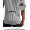 image:imageBikewa Mens Cycling Jersey Moisture Wicking Short Sleeve UPF Half Zip Bike Road Riding Biking Shirts for Men Zipper PocketsLight Grey