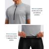 image:imageBikewa Mens Cycling Jersey Moisture Wicking Short Sleeve UPF Half Zip Bike Road Riding Biking Shirts for Men Zipper PocketsLight Grey