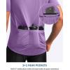 image:imageBikewa Mens Cycling Jersey Moisture Wicking Short Sleeve UPF Half Zip Bike Road Riding Biking Shirts for Men Zipper PocketsPurple