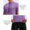 image:imageBikewa Mens Cycling Jersey Moisture Wicking Short Sleeve UPF Half Zip Bike Road Riding Biking Shirts for Men Zipper PocketsPurple
