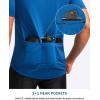image:imageBikewa Mens Cycling Jersey Moisture Wicking Short Sleeve UPF Half Zip Bike Road Riding Biking Shirts for Men Zipper PocketsRoyal Blue