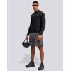 image:imageBikewa Mens Cycling Jersey with 31 Rear Zipper Pockets Long Sleeve Moisture Wicking UPF 50 Half Zip Riding Bike ShirtsBlack