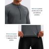 image:imageBikewa Mens Cycling Jersey with 31 Rear Zipper Pockets Long Sleeve Moisture Wicking UPF 50 Half Zip Riding Bike ShirtsDark Grey