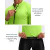 image:imageBikewa Mens Cycling Jersey with 31 Rear Zipper Pockets Long Sleeve Moisture Wicking UPF 50 Half Zip Riding Bike ShirtsFluorescent Green