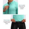 image:imageBikewa Mens Cycling Jersey with 31 Rear Zipper Pockets Long Sleeve Moisture Wicking UPF 50 Half Zip Riding Bike ShirtsLight Green