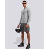 image:imageBikewa Mens Cycling Jersey with 31 Rear Zipper Pockets Long Sleeve Moisture Wicking UPF 50 Half Zip Riding Bike ShirtsLight Grey