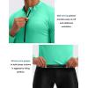 image:imageBikewa Mens Cycling Jersey with 31 Rear Zipper Pockets Long Sleeve Moisture Wicking UPF 50 Half Zip Riding Bike ShirtsMint Green