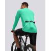 image:imageBikewa Mens Cycling Jersey with 31 Rear Zipper Pockets Long Sleeve Moisture Wicking UPF 50 Half Zip Riding Bike ShirtsMint Green