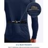 image:imageBikewa Mens Cycling Jersey with 31 Rear Zipper Pockets Long Sleeve Moisture Wicking UPF 50 Half Zip Riding Bike ShirtsNavy
