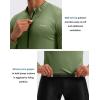 image:imageBikewa Mens Cycling Jersey with 31 Rear Zipper Pockets Long Sleeve Moisture Wicking UPF 50 Half Zip Riding Bike ShirtsOlive
