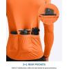 image:imageBikewa Mens Cycling Jersey with 31 Rear Zipper Pockets Long Sleeve Moisture Wicking UPF 50 Half Zip Riding Bike ShirtsOrange