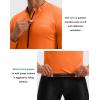 image:imageBikewa Mens Cycling Jersey with 31 Rear Zipper Pockets Long Sleeve Moisture Wicking UPF 50 Half Zip Riding Bike ShirtsOrange