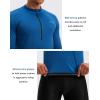 image:imageBikewa Mens Cycling Jersey with 31 Rear Zipper Pockets Long Sleeve Moisture Wicking UPF 50 Half Zip Riding Bike ShirtsRoyal Blue