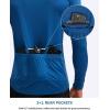 image:imageBikewa Mens Cycling Jersey with 31 Rear Zipper Pockets Long Sleeve Moisture Wicking UPF 50 Half Zip Riding Bike ShirtsRoyal Blue
