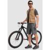 image:imageBikewa Mens Mountain Bike Shorts 3D Padded Loosefit Biking Riding Cycling Bicycle Biker Shorts Zipper PocketsGrey Black