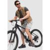 image:imageBikewa Mens Mountain Bike Shorts 3D Padded Loosefit Biking Riding Cycling Bicycle Biker Shorts Zipper PocketsLight Grey