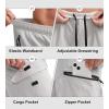 image:imageBikewa Mens Mountain Bike Shorts 3D Padded Loosefit Biking Riding Cycling Bicycle Biker Shorts Zipper PocketsLight Grey