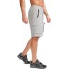 image:imageBikewa Mens Mountain Bike Shorts 3D Padded Loosefit Biking Riding Cycling Bicycle Biker Shorts Zipper PocketsLight Grey