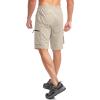 image:imageBikewa Mens Mountain Bike Shorts 3D Padded Loosefit Biking Riding Cycling Bicycle Biker Shorts Zipper PocketsLight Khaki