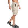 image:imageBikewa Mens Mountain Bike Shorts 3D Padded Loosefit Biking Riding Cycling Bicycle Biker Shorts Zipper PocketsLight Khaki