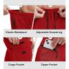 image:imageBikewa Mens Mountain Bike Shorts 3D Padded Loosefit Biking Riding Cycling Bicycle Biker Shorts Zipper PocketsRed