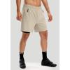 image:imageBikewa Mens Mountain Bike Shorts 3D Padded Loosefit Riding Biking Cycling Bicycle Biker Shorts for Men Zipper PocketsLight Khaki