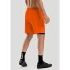 image:imageBikewa Mens Mountain Bike Shorts 3D Padded Loosefit Riding Biking Cycling Bicycle Biker Shorts for Men Zipper PocketsOrange