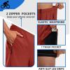 image:imageBikewa Mens Mountain Bike Shorts 3D Padded Loosefit Riding Biking Cycling Bicycle Biker Shorts for Men Zipper PocketsSavannah Red