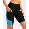 image:imageBikewa Womens 4D Padded Bike Shorts Cycling Riding Road Biking Bicycle Cycle Shorts for Women Zipper PocketsBlackSky Blue