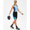image:imageBikewa Womens 4D Padded Bike Shorts Cycling Riding Road Biking Bicycle Cycle Shorts for Women Zipper PocketsBlackSky Blue