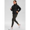 image:imageBikewa Womens Cycling Rain Jackets Waterproof Windbreaker Lightweight Running Windproof Reflective Jacket Packable HoodedBlack