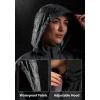 image:imageBikewa Womens Cycling Rain Jackets Waterproof Windbreaker Lightweight Running Windproof Reflective Jacket Packable HoodedBlack
