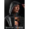 image:imageBikewa Womens Cycling Rain Jackets Waterproof Windbreaker Lightweight Running Windproof Reflective Jacket Packable HoodedBlackOrange