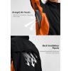 image:imageBikewa Womens Cycling Rain Jackets Waterproof Windbreaker Lightweight Running Windproof Reflective Jacket Packable HoodedBlackOrange