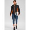image:imageBikewa Womens Cycling Rain Jackets Waterproof Windbreaker Lightweight Running Windproof Reflective Jacket Packable HoodedBlackOrange