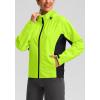 image:imageBikewa Womens Cycling Rain Jackets Waterproof Windbreaker Lightweight Running Windproof Reflective Jacket Packable HoodedFluorescent YellowBlack