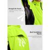 image:imageBikewa Womens Cycling Rain Jackets Waterproof Windbreaker Lightweight Running Windproof Reflective Jacket Packable HoodedFluorescent YellowBlack