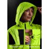 image:imageBikewa Womens Cycling Rain Jackets Waterproof Windbreaker Lightweight Running Windproof Reflective Jacket Packable HoodedFluorescent YellowBlack