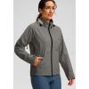 image:imageBikewa Womens Cycling Rain Jackets Waterproof Windbreaker Lightweight Running Windproof Reflective Jacket Packable HoodedGrey