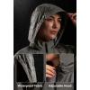 image:imageBikewa Womens Cycling Rain Jackets Waterproof Windbreaker Lightweight Running Windproof Reflective Jacket Packable HoodedGrey