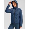 image:imageBikewa Womens Cycling Rain Jackets Waterproof Windbreaker Lightweight Running Windproof Reflective Jacket Packable HoodedNavy