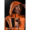 image:imageBikewa Womens Cycling Rain Jackets Waterproof Windbreaker Lightweight Running Windproof Reflective Jacket Packable HoodedOrange